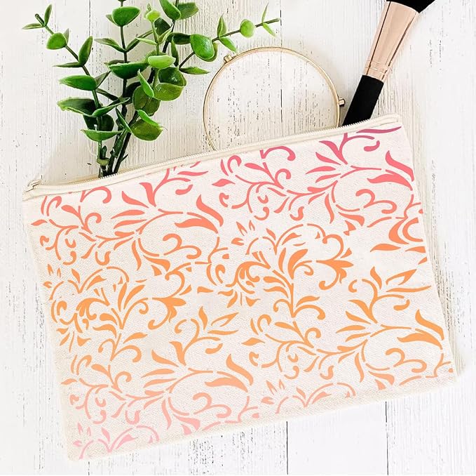 Stencils for Crafts Reusable Texture Stencils for Painting 8x4inch Background - Image 4