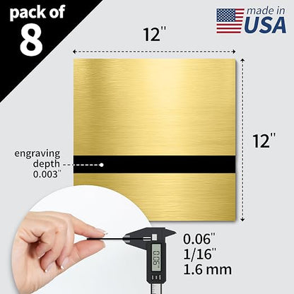 Trotec | Metallic Looking Acrylic Sheet | 12"x12"x1/16, Name Plate | USA Made - Image 2
