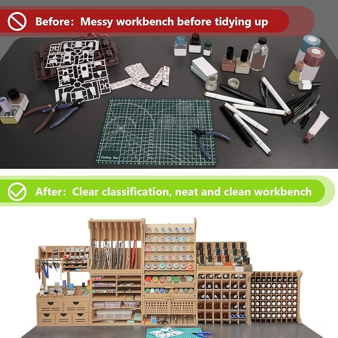 Paint Rack Organizer with 49 Holes Suitable - Image 7