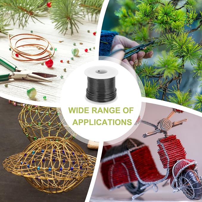 MECCANIXITY 12 Gauge Anodized Aluminum Craft Wire Bendable Bonsai Training Wire - Image 6