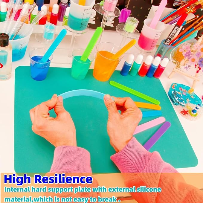 4 PCS Silicone Stir Sticks, Reusable Silicone Popsicle Sticks - Image 2