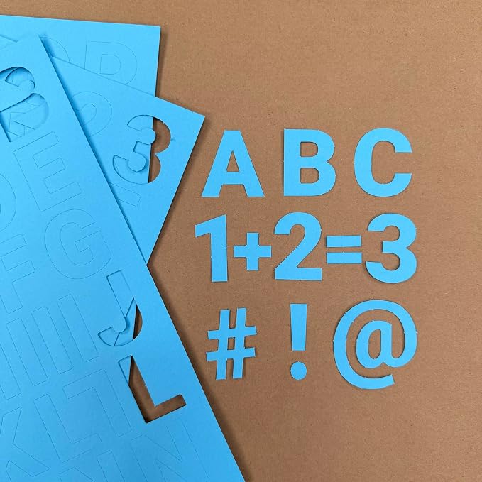 FreshCut Crafts 636 Pcs 1.5 in. Blue Bulletin Board Letters & Numbers, Capital - Image 2
