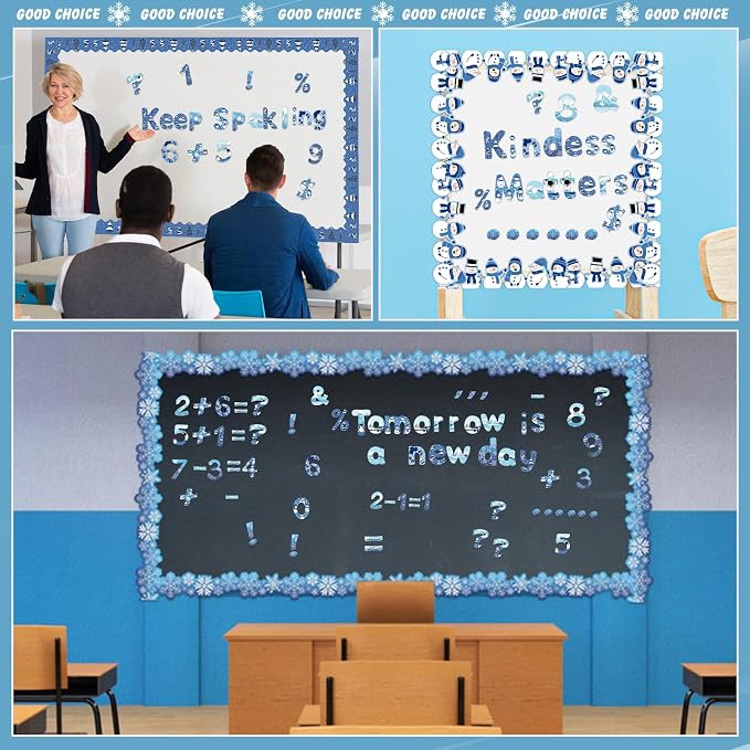 221 Pcs Classroom Bulletin Board Letters Colorful Alphabet Cutouts Number and - Image 5