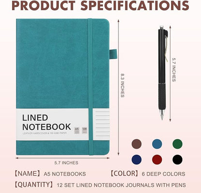 Aodaer 12 Set Lined Notebook Journals - Image 2