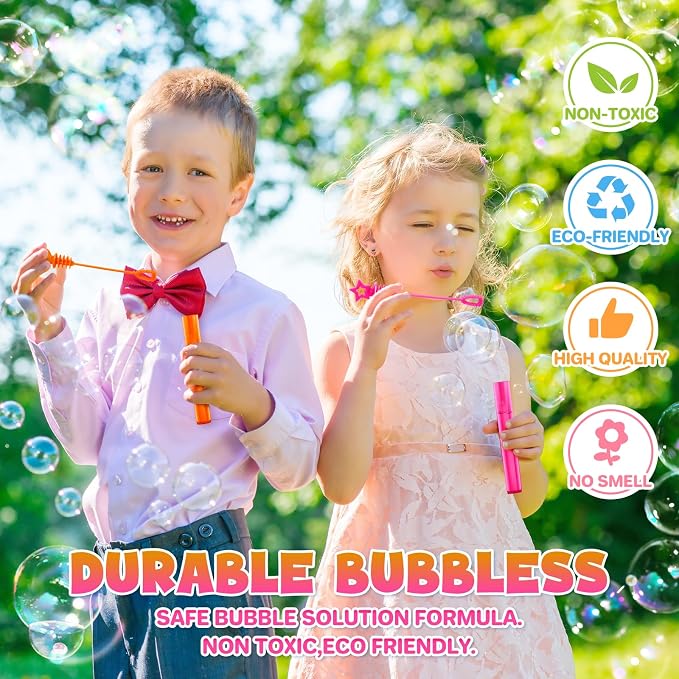 36 Pieces Mini Bubble Wands, Bubble Party Favors Assortment Toys - Image 4