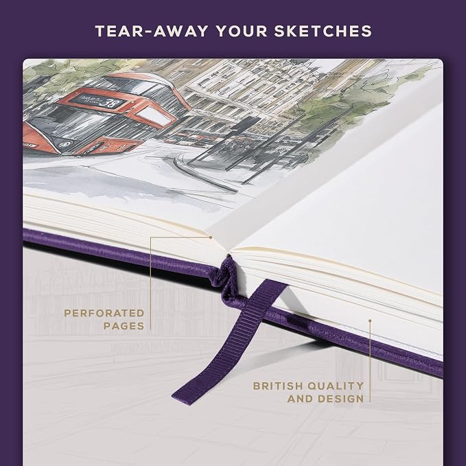 Beechmore Books A3 Sketchbook – 11.7x16.5 Premium Vegan Leather Bound Extra - Image 5
