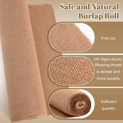 Buryeah Burlap Fabric Roll 40" Wide x 150 ft - Image 3