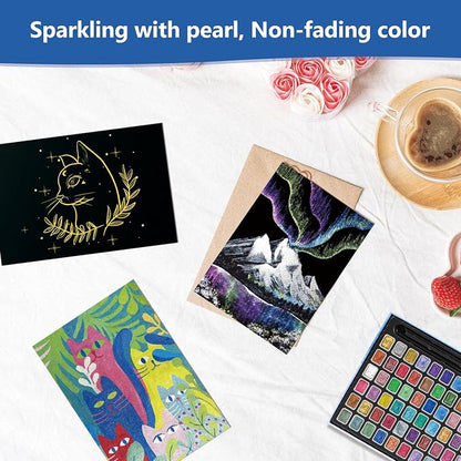 Mini Glitter Watercolor Paint Set - Image 4