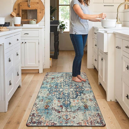 Lahome Bohemian Floral Medallion Area Rug - Image 3