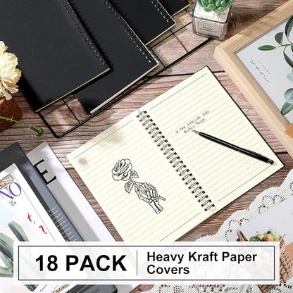 Yahenda 18 Pcs Spiral Notebook Bulk A5 Journal Lined 8.3'' x 5.5'' Writing - Image 2
