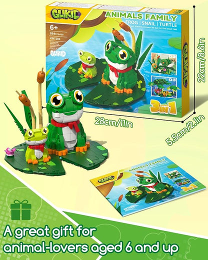3 in 1 Animals Frog Family Building Set - Image 7