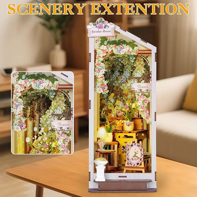 Book Nook Kits for Adults, Miniature House 3D Puzzle Kit for Teens, DIY Crafts - Image 6