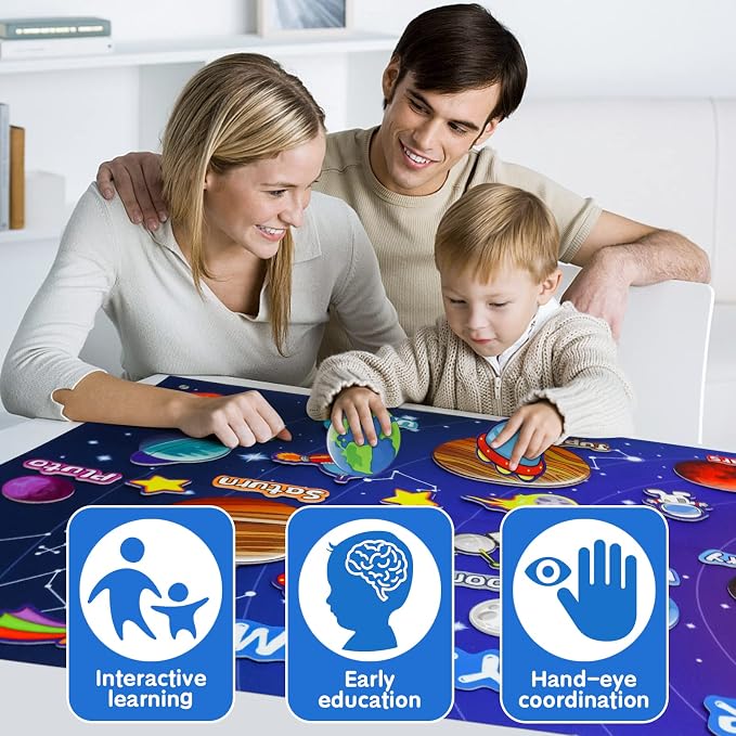 OKOOKO Solar System Felt Story Board Set 41PCS 43x29inch Outer Space Universe - Image 3