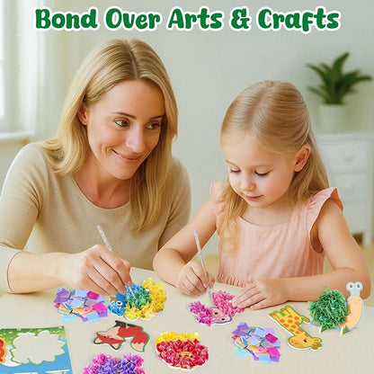3 otters Poke in Art Kits, Kids Art Set Animal DIY Crafts Toys - Image 2