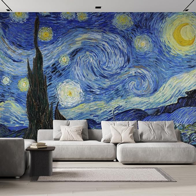 wall26 Wall Sticker/Wall Mural Starry Night by Vincent Van Gogh Dutch by wall26