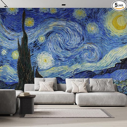 wall26 Starry Night by Vincent Van Gogh Dutch Impressionism 20th Century Artist by wall26