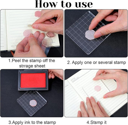 5pcs Acrylic Stamp Block, Acrylic Blocks - Image 4