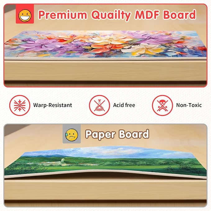 FIXSMITH Canvas Boards for Painting 8x10 Inch, Super Value 4 Pack Paint Canvases - Image 2