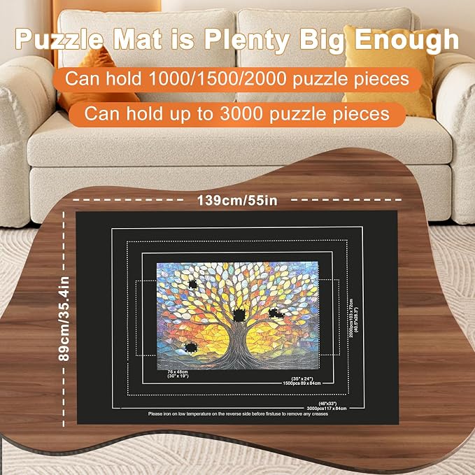 Napzy Puzzle Mat-Jigsaw Puzzles Matt Roll Up to 3000pcs Roll-up Puzzled Board - Image 5