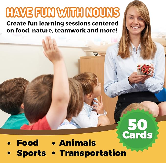 150 Noun Food and Animal Flash Cards Set, Montessori Educational Games - Image 4
