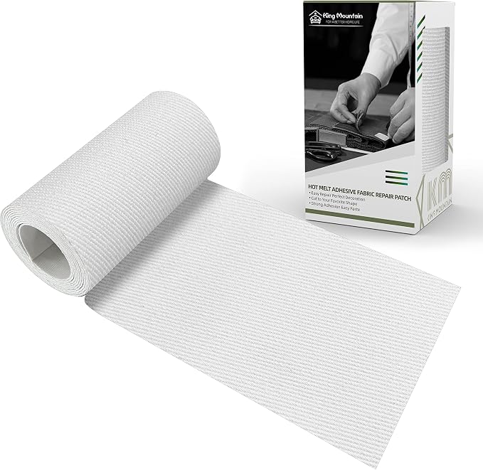 KING MOUNTAIN 100% Cotton Fabric Iron-on Repair Patch, Inside&Outside Clothes by ForABetterHomeLife