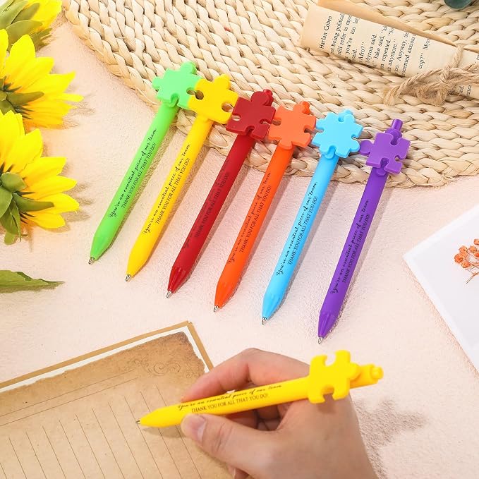Eaasty 24 Pcs Employee Appreciation Gifts Bulk Inspirational Puzzle Pens Thank - Image 4