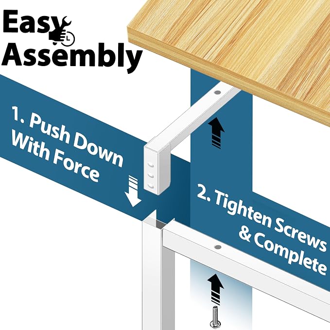 SHW Mission 55-Inch Home Office Computer Desk - Image 7