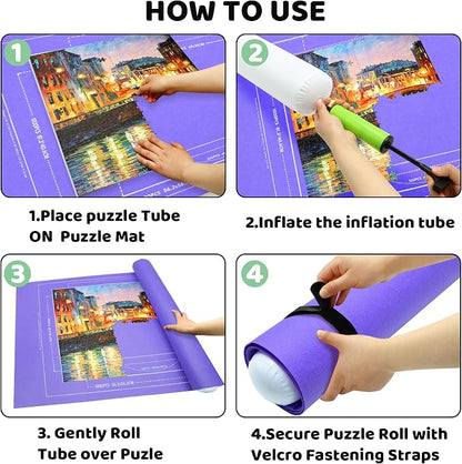 Puzzle Mat Roll Up| Jigsaw Puzzle Mat Roll Up| Roll-Up Save Pad Trays - Image 3