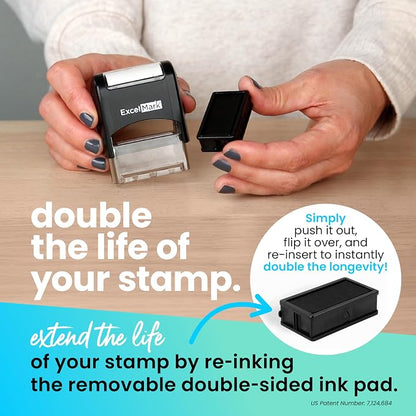 ExcelMark Custom Stamp – Clear & Crisp Impressions – Personalized Self-Inking - Image 6