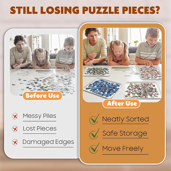 11.5 x 8.3 in Puzzle Sorting Trays Stackable - Image 5