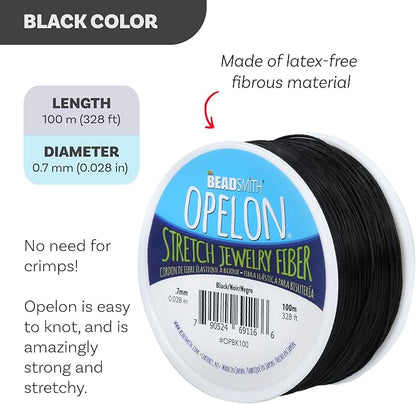 The Beadsmith Opelon Stretch Cord – Elastic Beading Fiber, 0.7 mm Diameter - Image 3