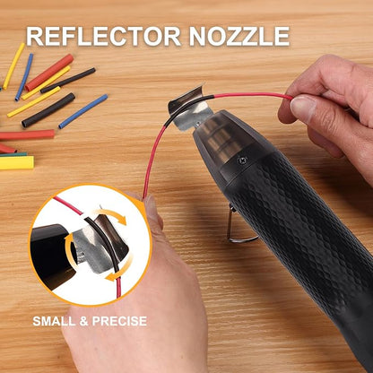 Mini Heat Gun with 6.56FT Long Cable, CUBEWAY 350W Dual-Temp 392~662°F Heat - Image 6
