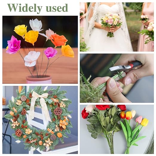200 Pcs Floral Wire 26 Gauge Crafts Florist Green Floral Wire - Image 7