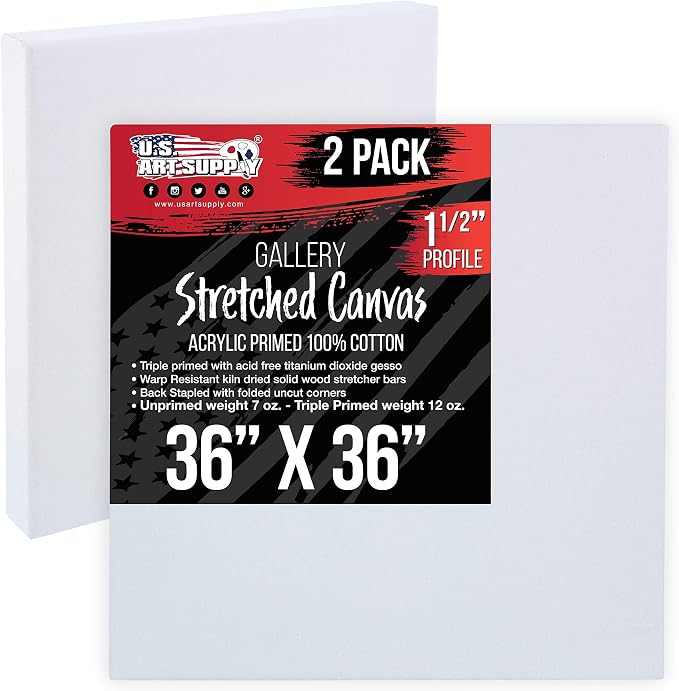 U.S. Art Supply X-Large Stretched Canvas by USArtSupply