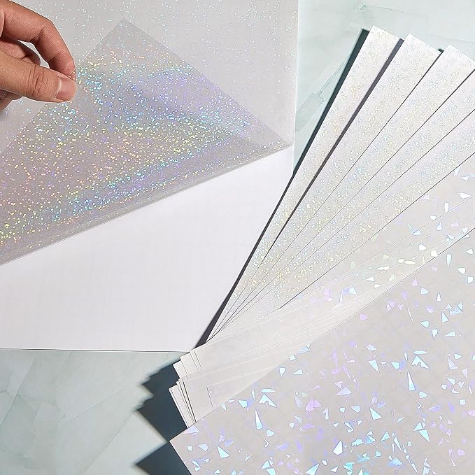 36 Sheets Holographic Sticker Paper Clear A4 Vinyl Sticker Paper Self Adhesive - Image 7