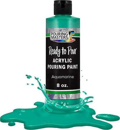POURING MASTERS Aquamarine Acrylic Ready to Pour Pouring Paint by Pouring+Masters