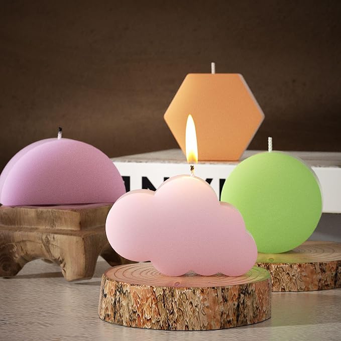 6 Pack Candle Molds for Candle Making, Moldes para Velas, Geometric Figure - Image 4
