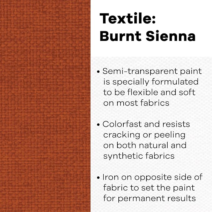 Jacquard Textile Color Paint BRNT SIENN, Burnt Sienna - Image 2