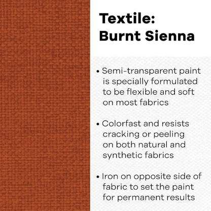 Jacquard Textile Color Paint BRNT SIENN, Burnt Sienna - Image 2