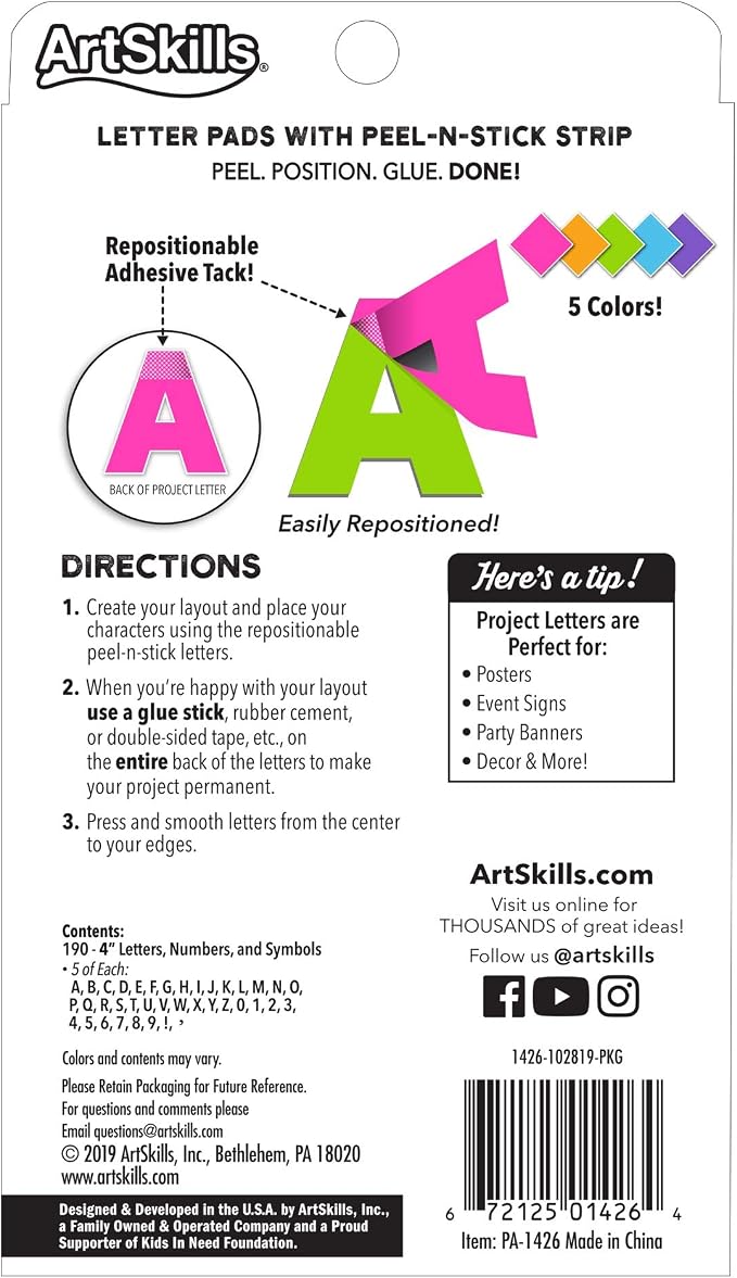 ArtSkills Poster Letters 4” Paper Letters - Image 2