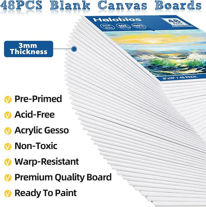 Canvas Boards for Painting 8x10 Inch, 48 Pack Blanck Canvas Panels Art Painting - Image 6