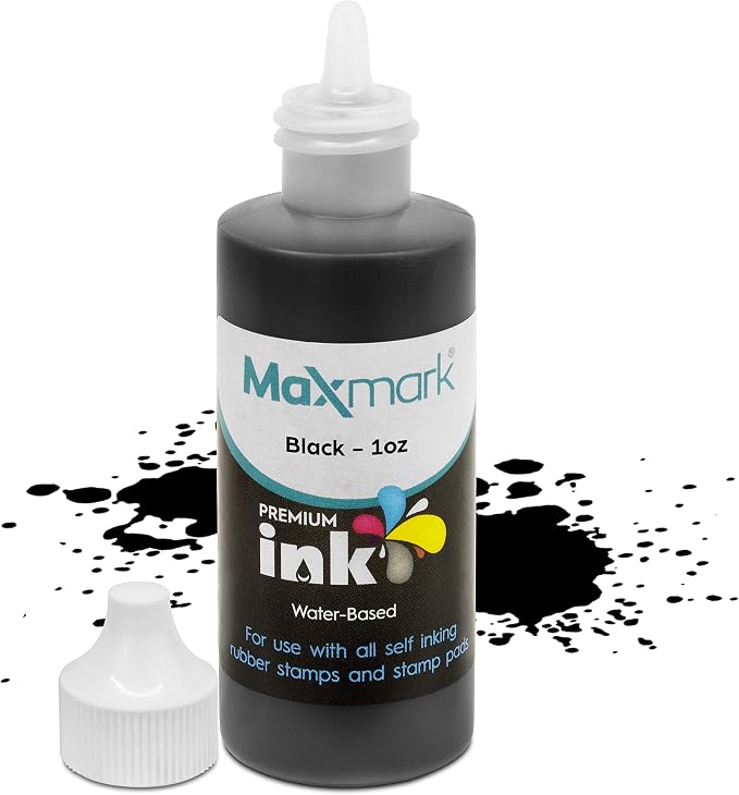 MaxMark Premium Refill Ink for self Inking Stamps and Stamp Pads by Maxmark