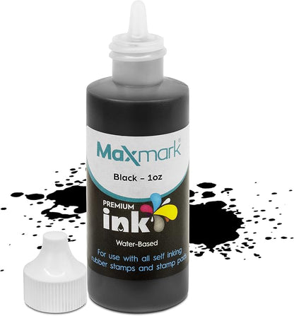 MaxMark Premium Refill Ink for self Inking Stamps and Stamp Pads by Maxmark