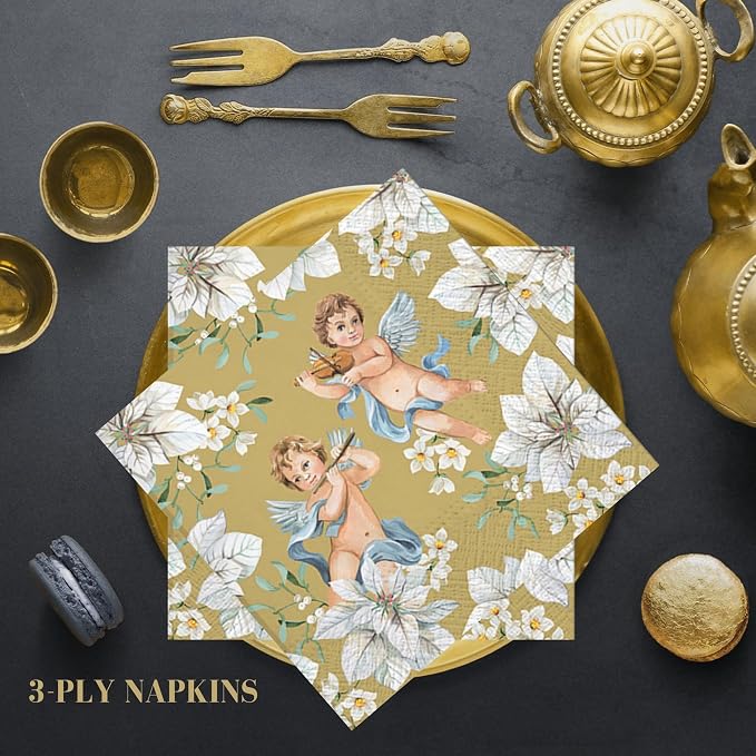 20-ct 13x13 Christmas Paper Decoupage Napkins, 3-Ply Servilletas Tissue Napkin - Image 2