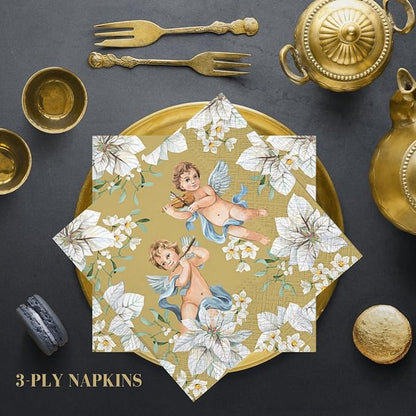 20-ct 13x13 Christmas Paper Decoupage Napkins, 3-Ply Servilletas Tissue Napkin - Image 2
