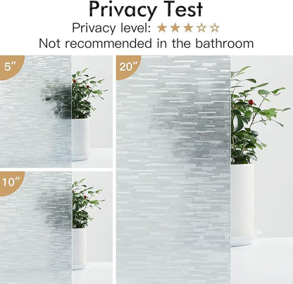 Haton Window Privacy Film, Frosted Glass Static Cling Sun Heat Blocking Window - Image 6