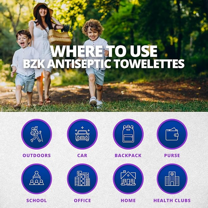 Benzalkonium Chloride Towelletes Hand Wipes – Chloride Swabs Individual BZK - Image 2