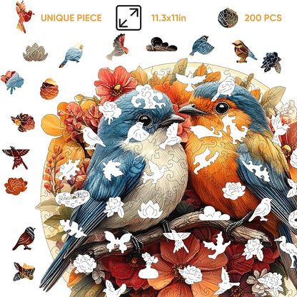 Wooden Jigsaw Puzzles -Twin Birds Wooden Puzzles - Image 7