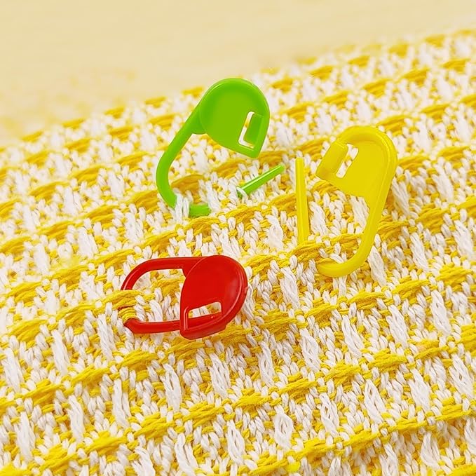 150 PCS Locking Stitch Markers for Knitting, Colorful Plastic Crochet Clips and - Image 5