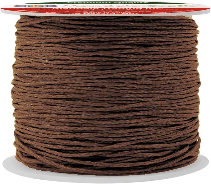 Mandala Crafts 1mm 109 Yards Dark Brown Cotton Waxed Cord by MandalaCrafts